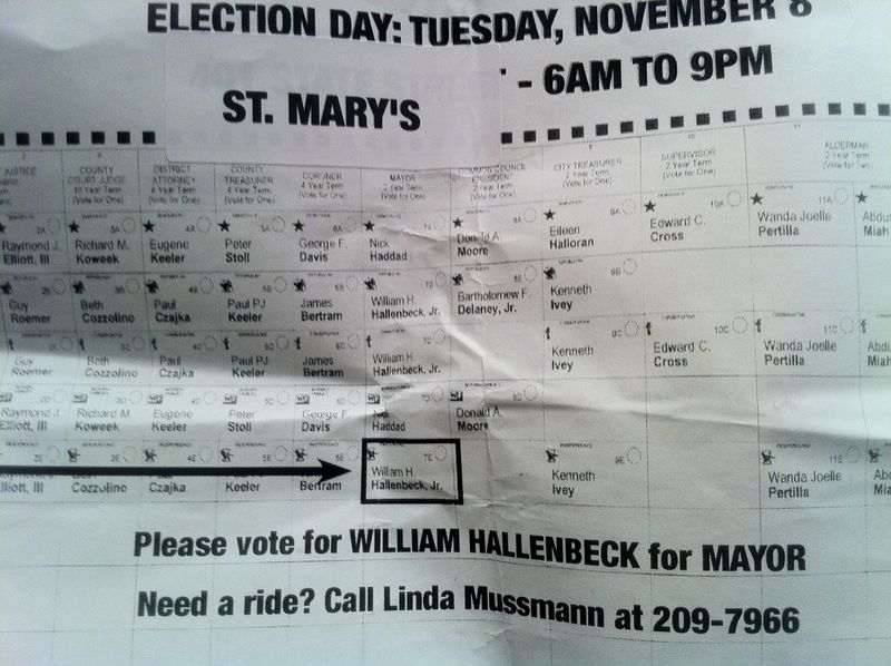 Ballot circulated by Linda Mussmann for Bill Hallenbeck Ballot circulated by Linda Mussmann for Bill Hallenbeck